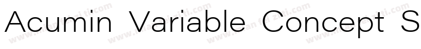Acumin Variable Concept SemiCondens字体转换